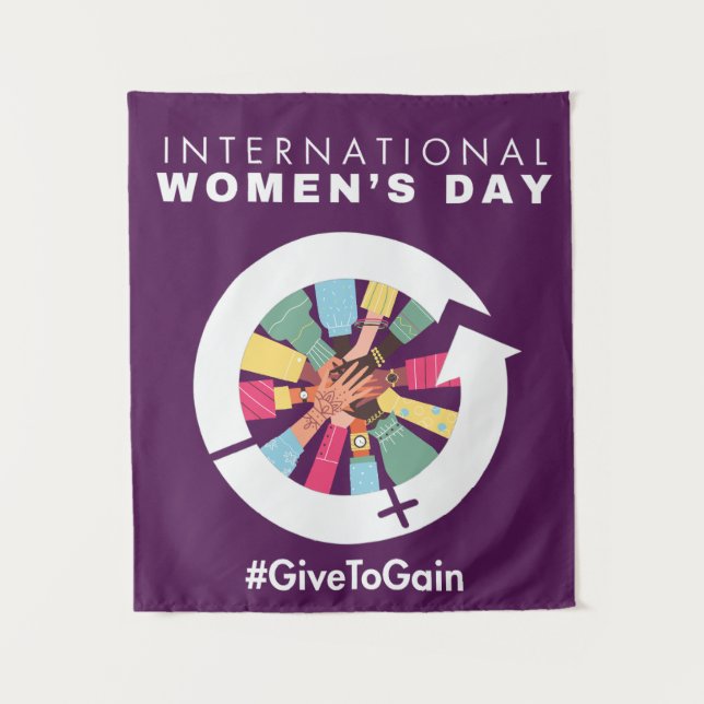 International Women’s Day 2026 Give To Gain Tapestry (Front)