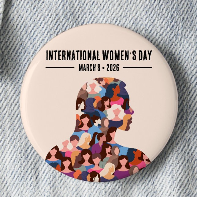 International Women’s Day 6 Cm Round Badge (Creator Uploaded)