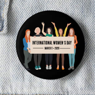 International Women’s Day 6 Cm Round Badge