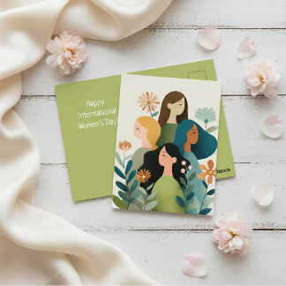 International Women’s Day Card | Diverse Floral Ar