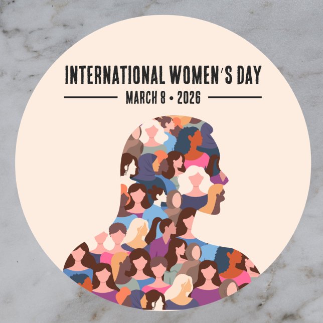 International Women’s Day Classic Round Sticker (Creator Uploaded)
