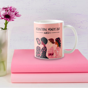 International Women’s Day Global Women Pink Floral Coffee Mug