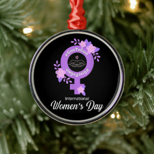 International Women’s Day March 8 Metal Ornament