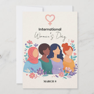 International Women’s Day Modern Elegant Strong Holiday Card