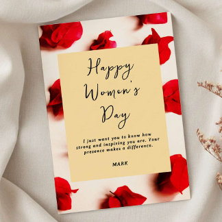 International Women’s Day Modern Elegant Strong Holiday Card