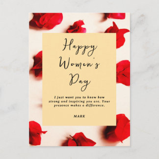 International Women’s Day Modern Elegant Strong Postcard