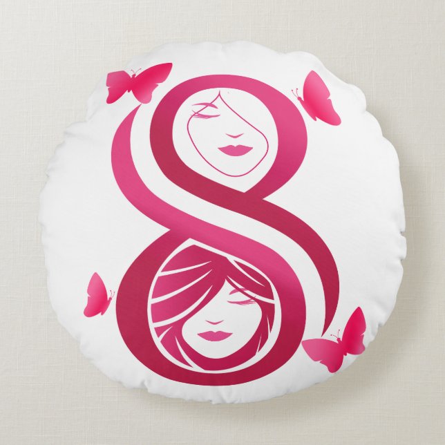 , International Women’s Day Round Cushion (Front)