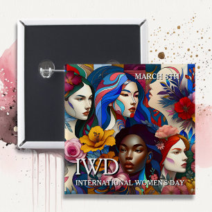 International Women's Day 15 Cm Square Badge