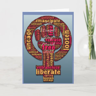 international women's day 2017 raised fist card