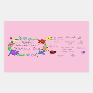 International Women's Day 2021 Rectangular Sticker