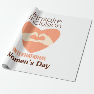 International Women's Day 2024 Inspire Inclusion Wrapping Paper