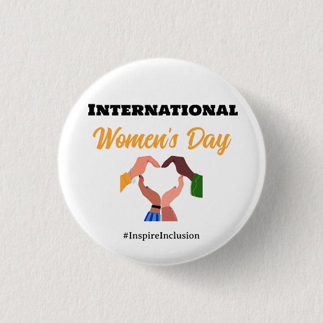  International Women's Day 2025 inclusion feminist 3 Cm Round Badge (Front)