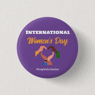  International Women's Day 2025 inclusion feminist 3 Cm Round Badge