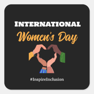 International Women's Day 2025 inclusion feminist Square Sticker
