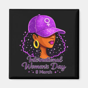 International women's day 2026 8 march black women magnet