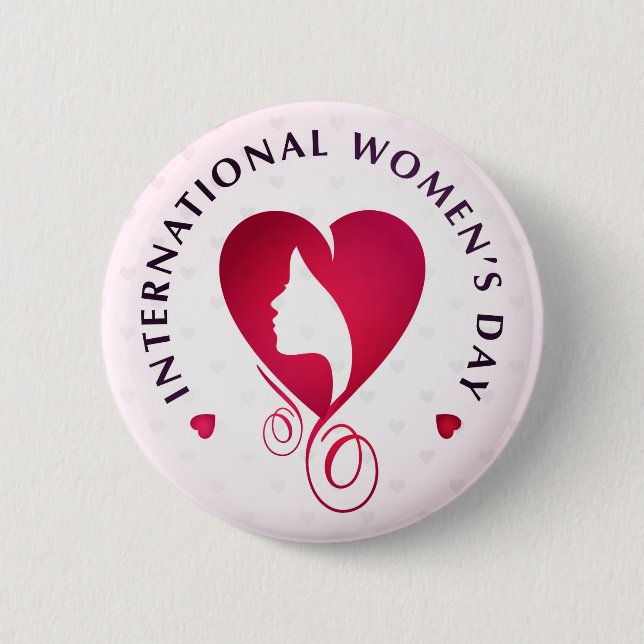 International Women's Day 6 Cm Round Badge (Front)