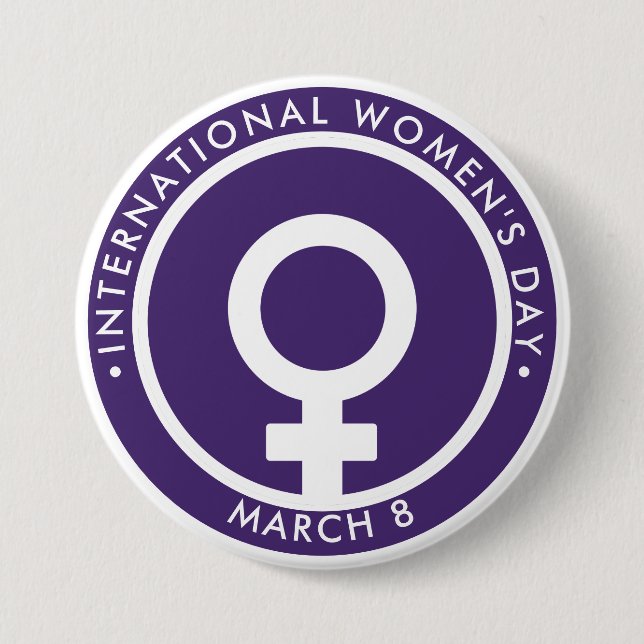 International Women's Day 7.5 Cm Round Badge (Front)
