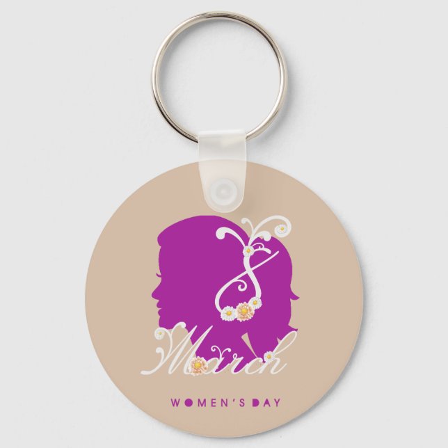 international women's day 8 march 2024 shirt  key ring (Front)