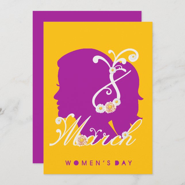 international women's day 8 march 2025 invitation (Front/Back)