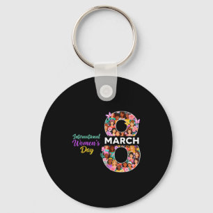 International women's day 8 march 2026 empowering key ring