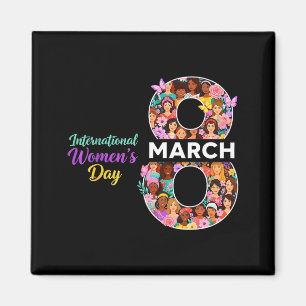 International women's day 8 march 2026 empowering magnet