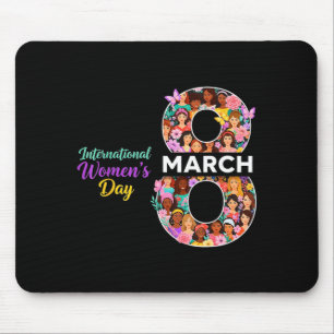 International women's day 8 march 2026 empowering mouse pad