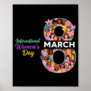 International women's day 8 march 2026 empowering poster