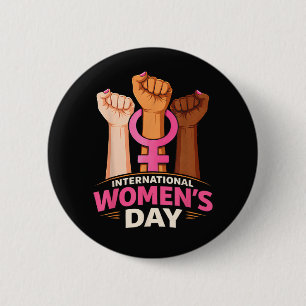 International Women's Day 8 March 6 Cm Round Badge
