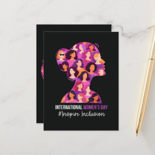 International Women's Day 8 March  Announcement Postcard