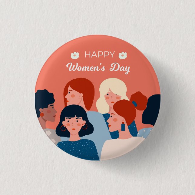 International women's day 8 march Button (Front)