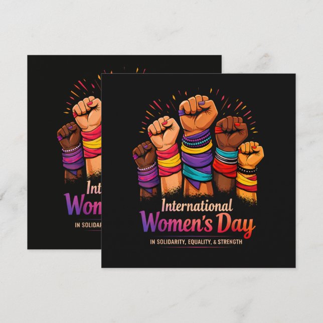 International Women's Day 8 March Invitation (Front/Back)