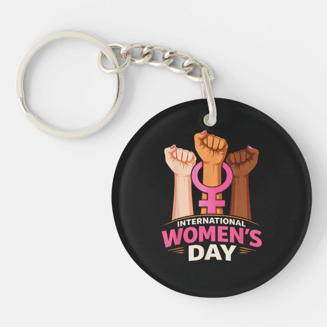 International Women's Day 8 March Key Ring (Front)