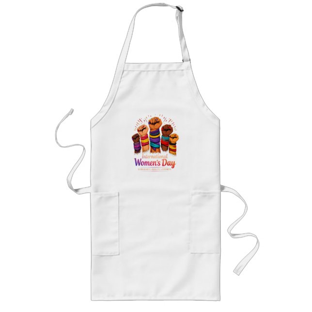 International Women's Day 8 March Long Apron (Front)