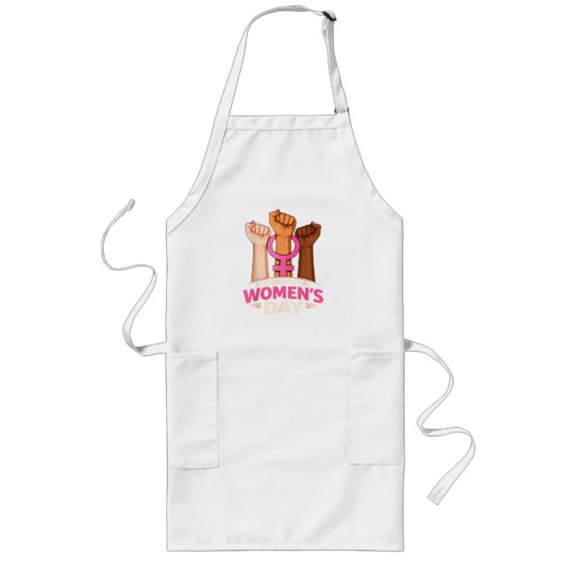 International Women's Day 8 March Long Apron (Front)