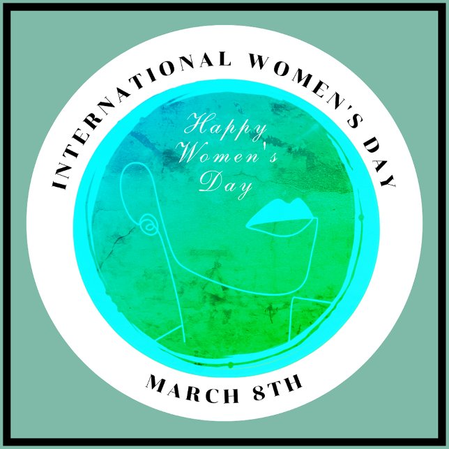 International Women's Day 8th March Colourful 10 Cm Round Badge (Creator Uploaded)