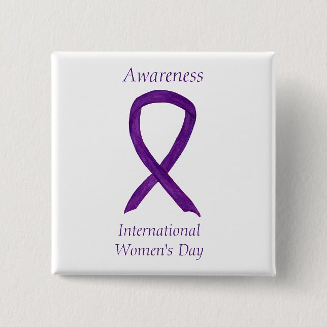 International Women's Day Awareness Custom Pins (Front)