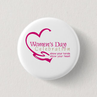 International women's day bu 3 cm round badge