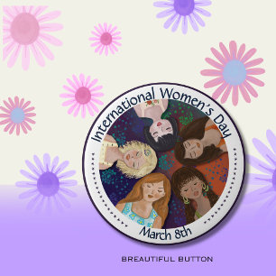 International Women's Day celebrating Unity 10 Cm Round Badge