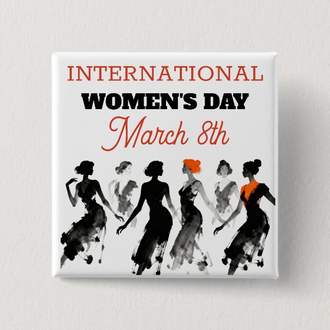 International Women's Day | Celebrating Women 15 Cm Square Badge (Front)
