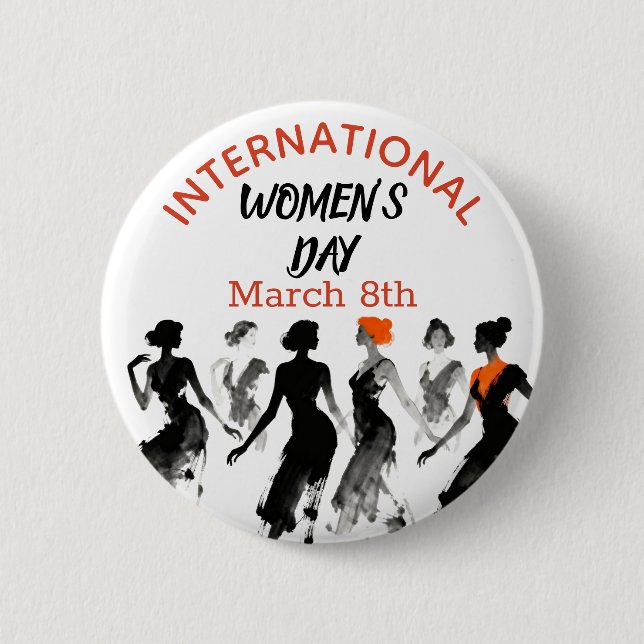 International Women's Day | Celebrating Women 6 Cm Round Badge (Front)