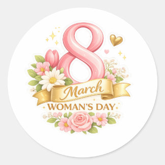 International Women's Day celebration Classic Round Sticker
