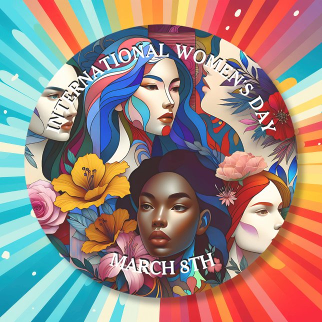 International Women's Day  Classic Round Sticker (Creator Uploaded)