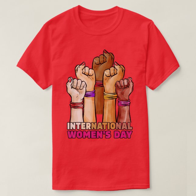 International Womens Day Gender Equality Embrace E T-Shirt (Design Front)
