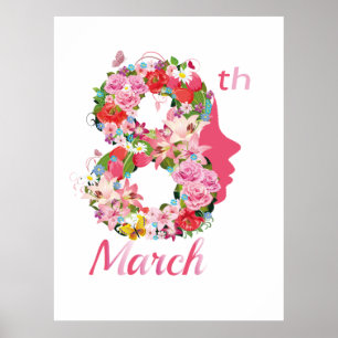 international women's day happy women's day 8 2024 poster