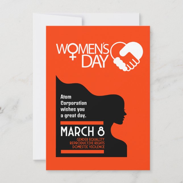 International Women's Day  Holiday Card (Front)