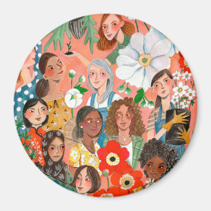 International Women's Day illustration Magnet