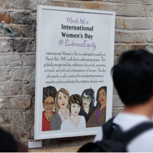 International Women's Day is March 8th   Poster