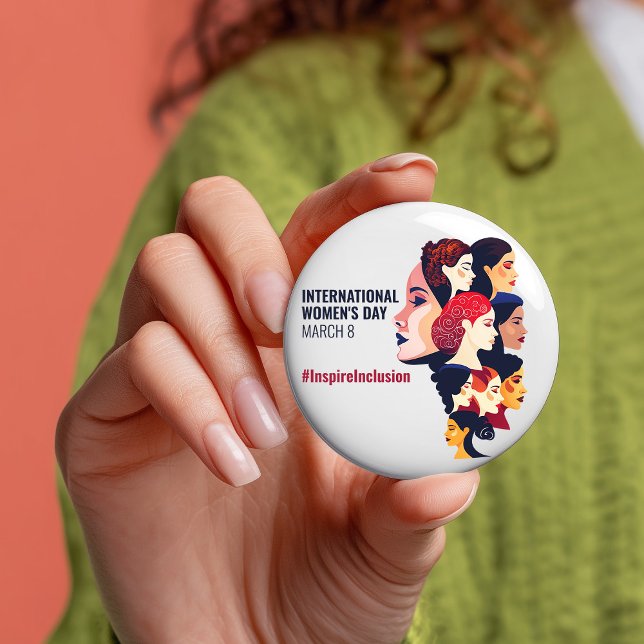 International Women's Day | IWD March 8 7.5 Cm Round Badge (International Women's Day | IWD March 8 Button)