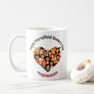 International Women's Day IWD March 8 Heart Coffee Mug