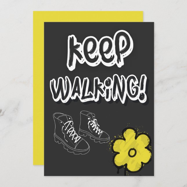 International Womens Day- Keep Walking Holiday Card (Front/Back)